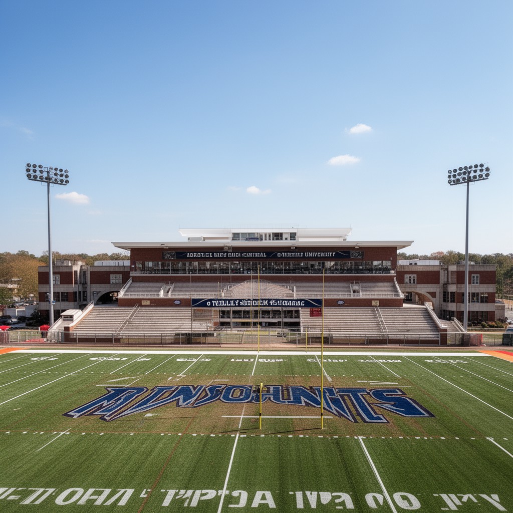 AI-generated illustration of O'Kelly–Riddick Stadium