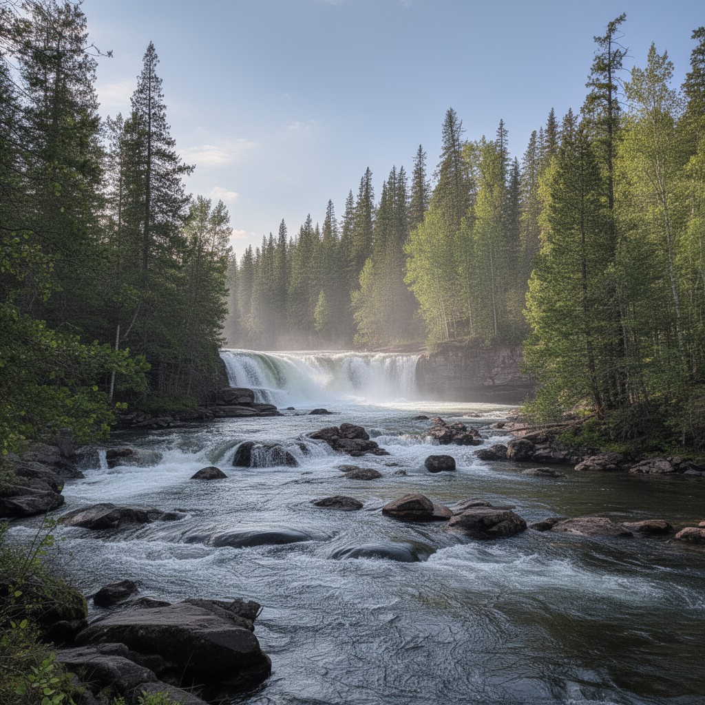 AI-generated illustration of Pigeon River