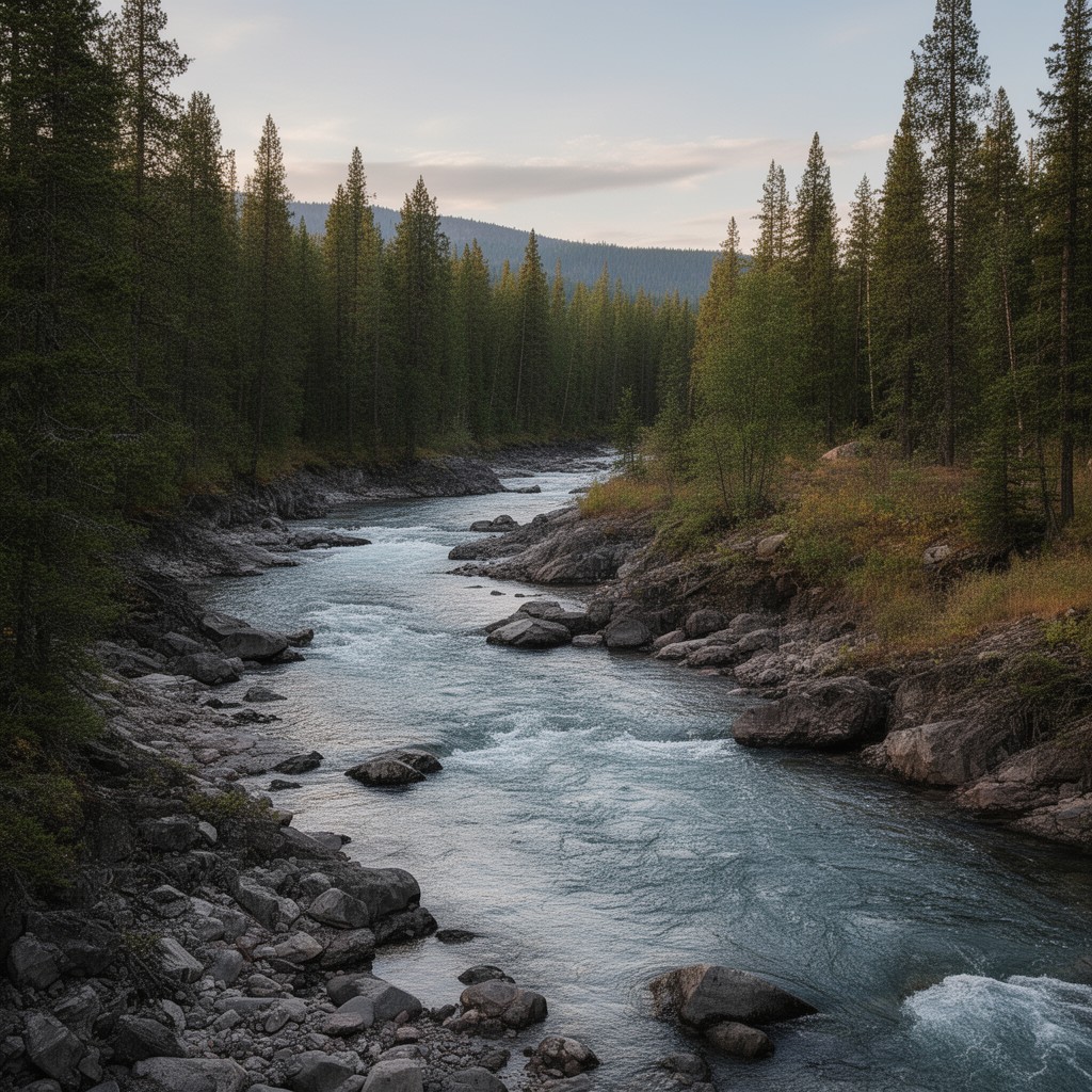 AI-generated illustration of Michipicoten River