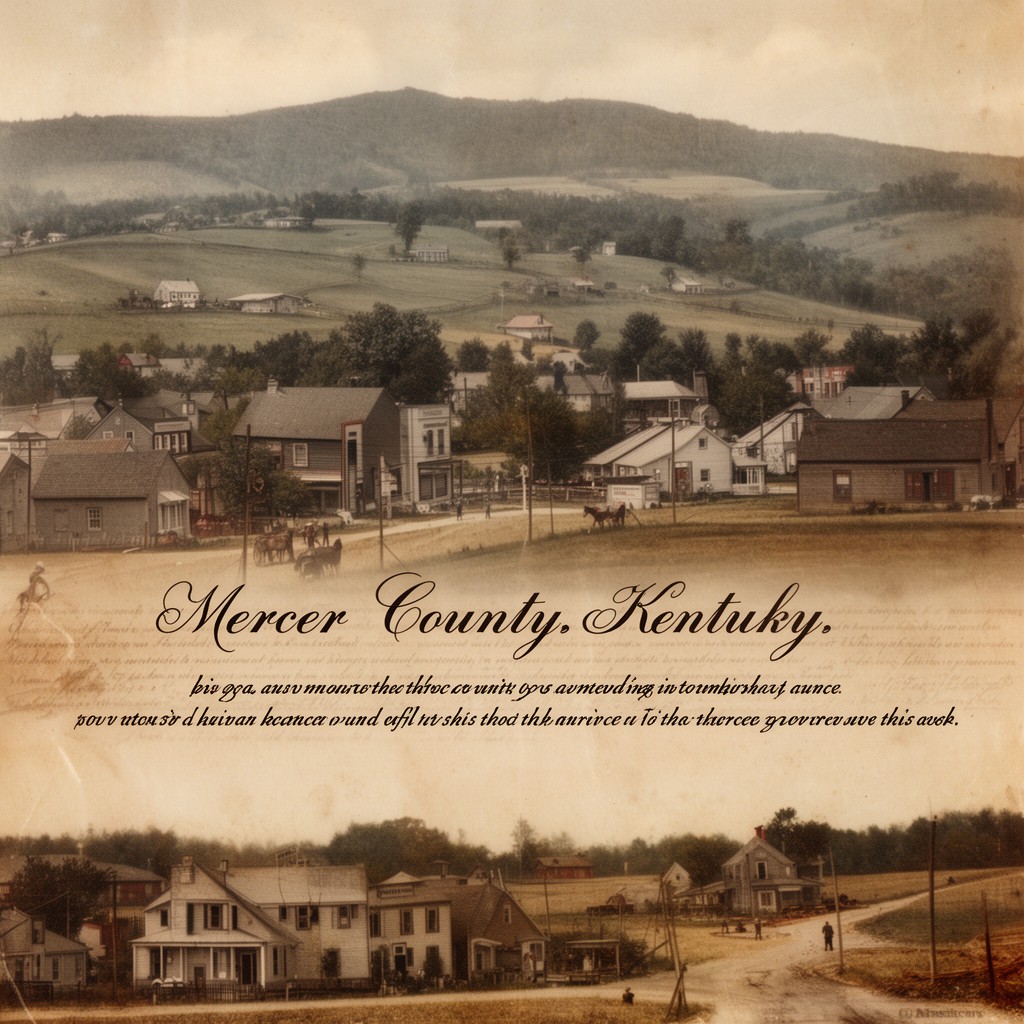 AI-generated illustration of Mercer County, Kentucky
