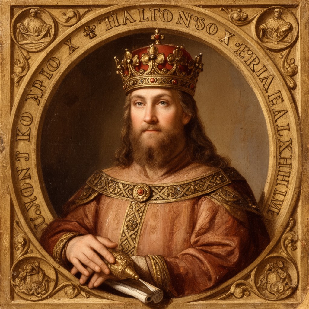 AI-generated illustration of Alfonso X of Castile