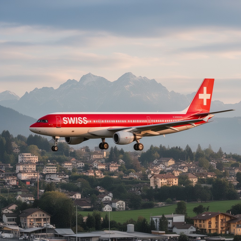 AI-generated illustration of Swiss International Air Lines