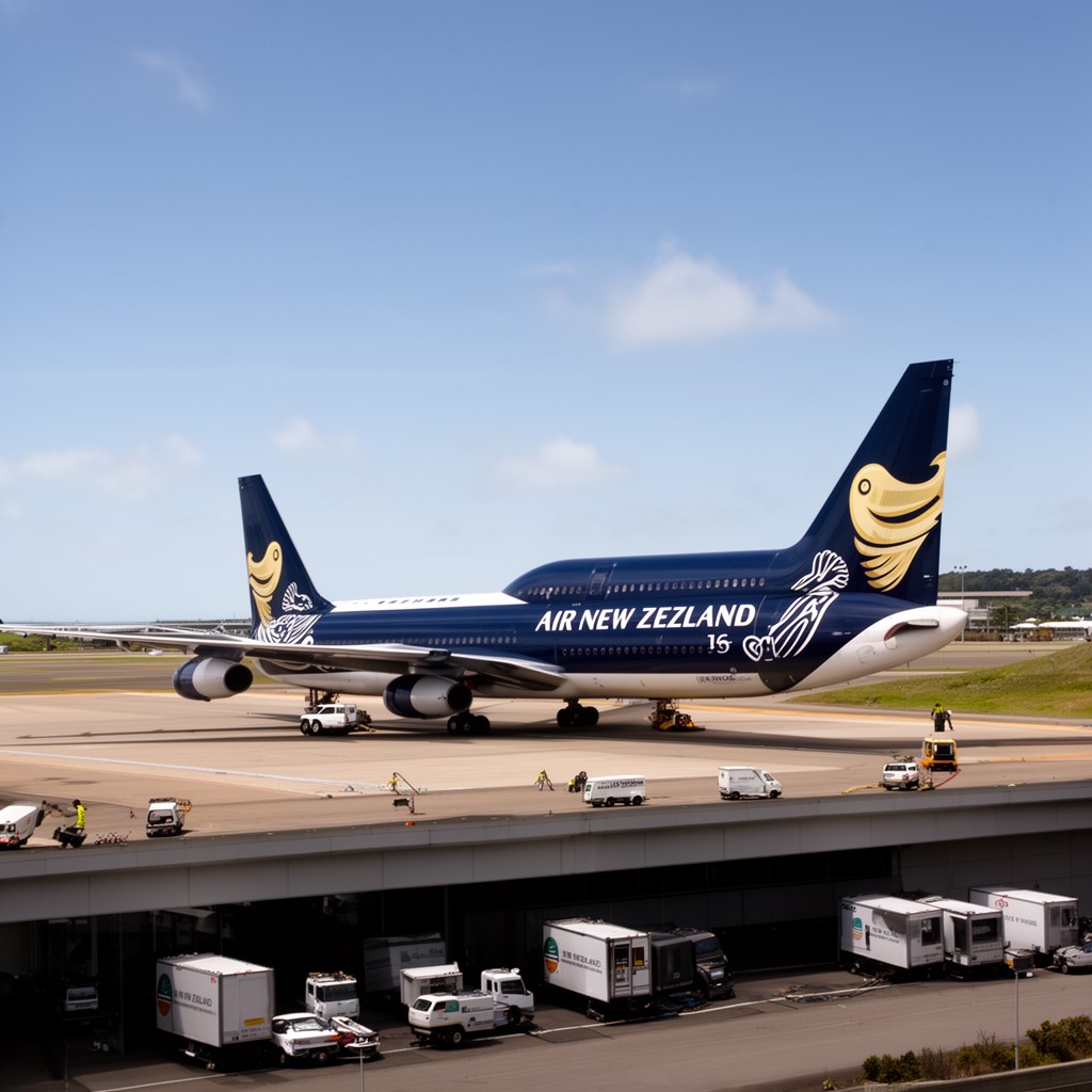 AI-generated illustration of Air New Zealand