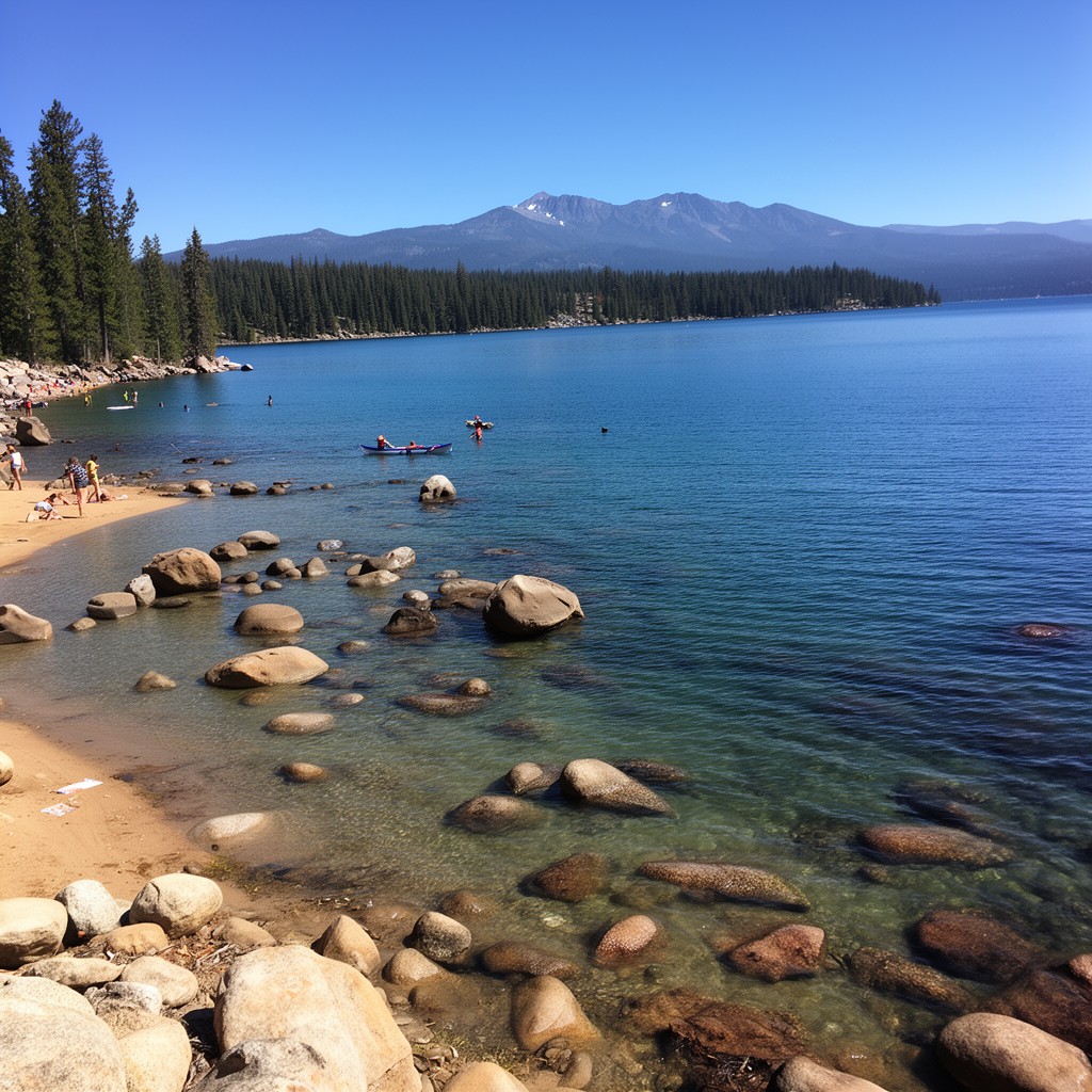 AI-generated illustration of Lake Tahoe Nevada State Park