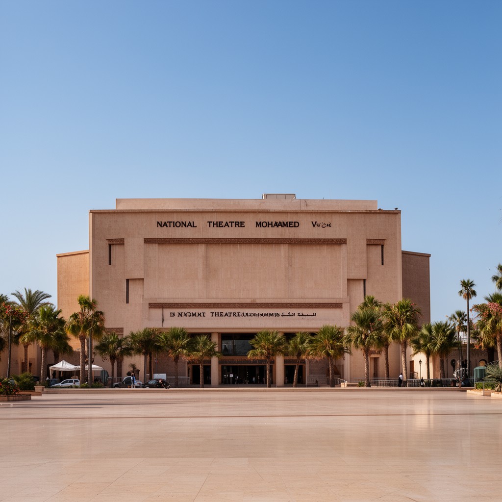 AI-generated illustration of National Theatre Mohammed V