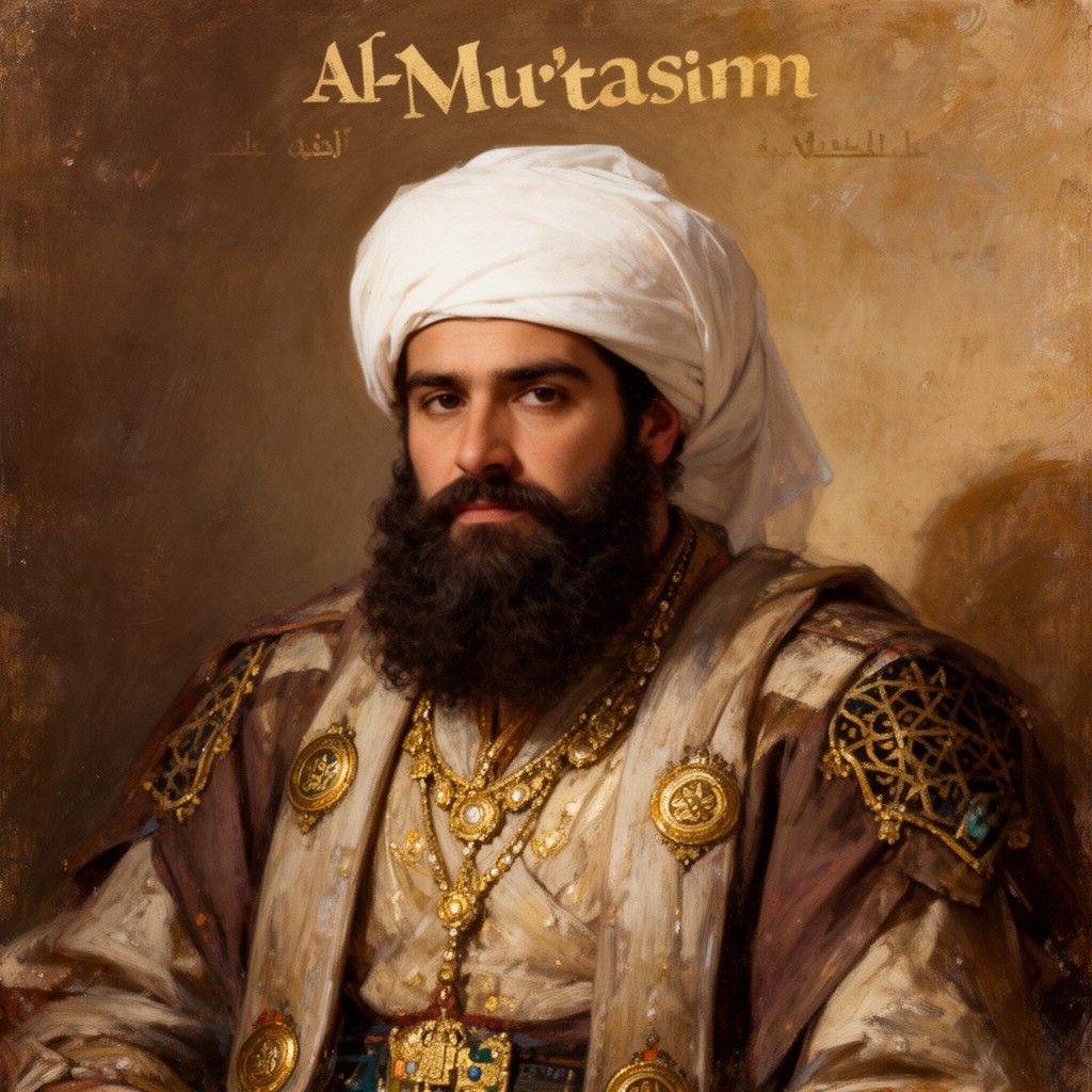 AI-generated illustration of al-Mu'tasim