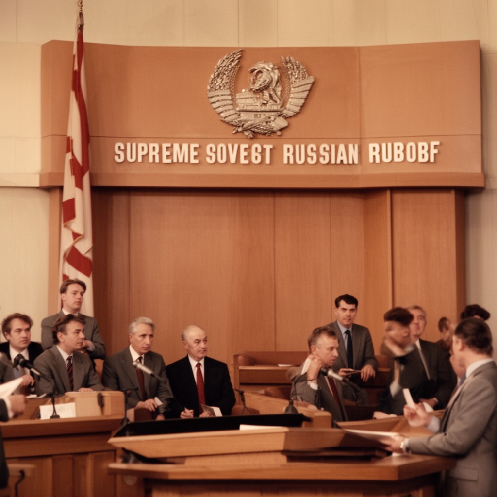 AI-generated illustration of Supreme Soviet of the Russian SFSR