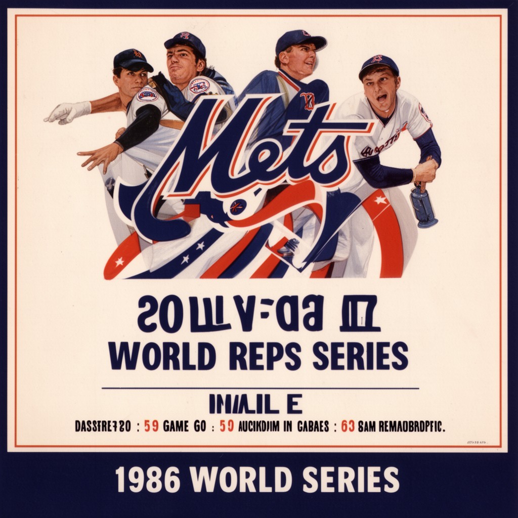 AI-generated illustration of 1986 World Series