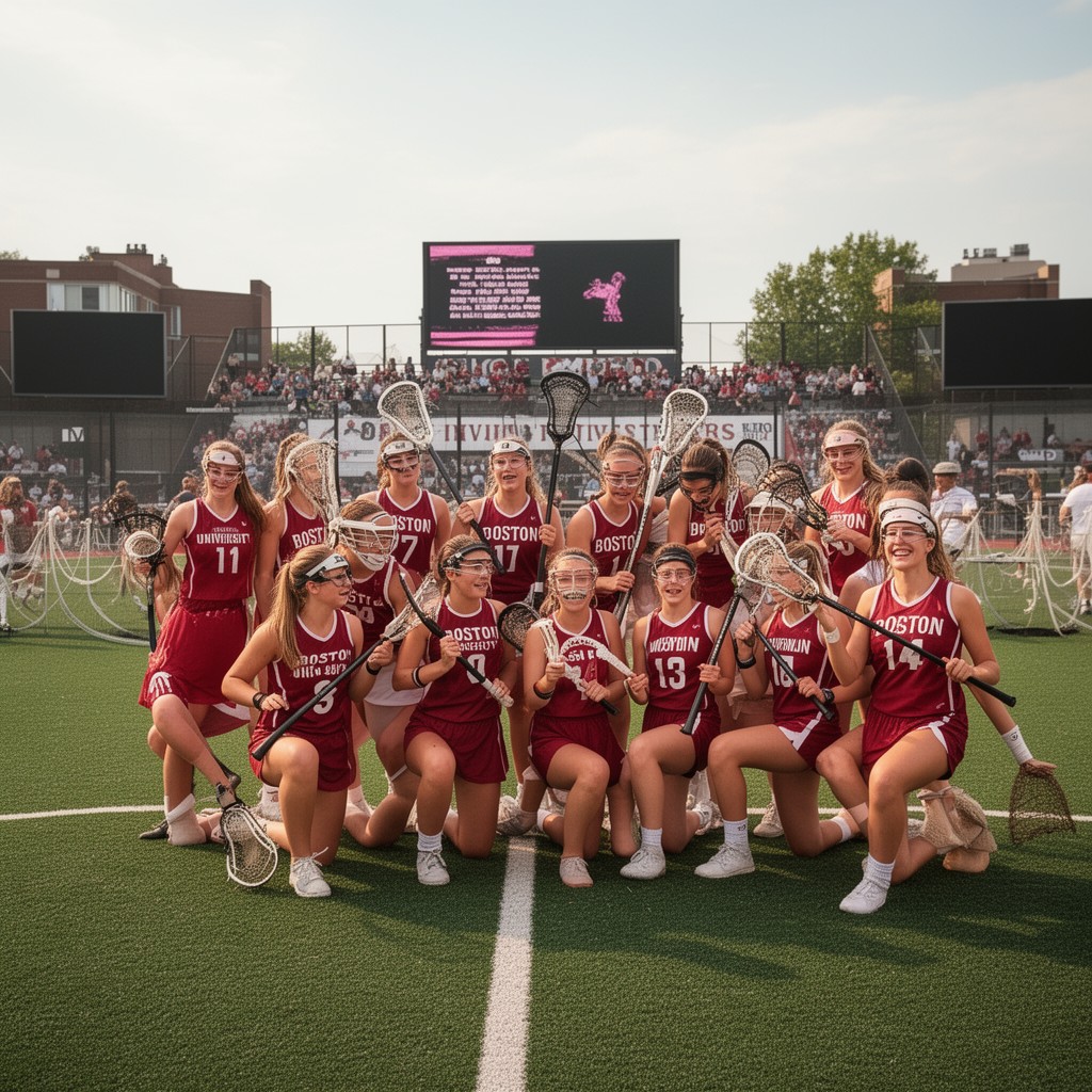 AI-generated illustration of Boston University Terriers women’s lacrosse team