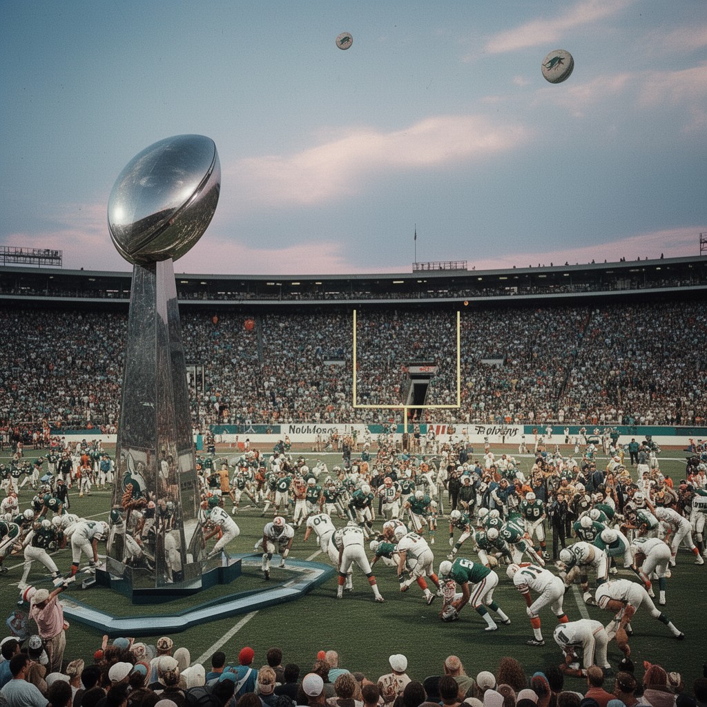 AI-generated illustration of Super Bowl VIII