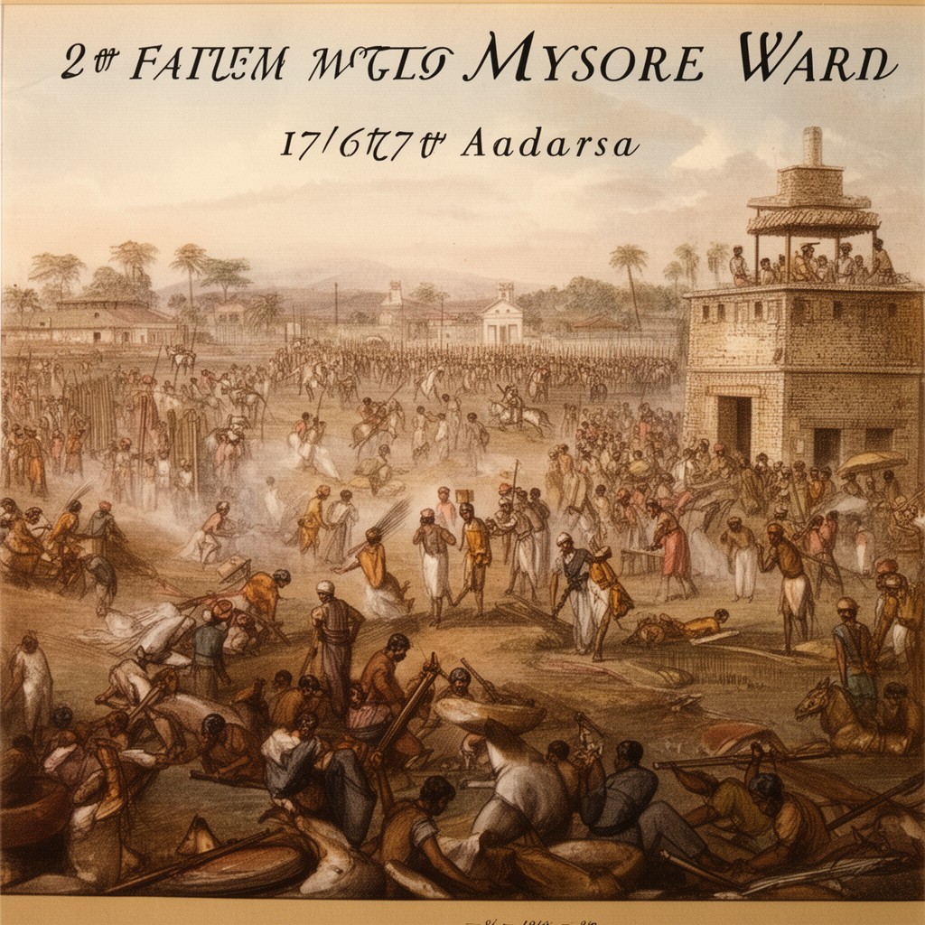 AI-generated illustration of First Anglo-Mysore War