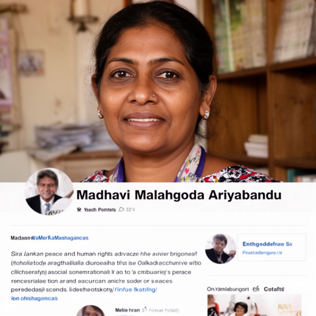 AI-generated illustration of Madhavi Malalgoda Ariyabandu