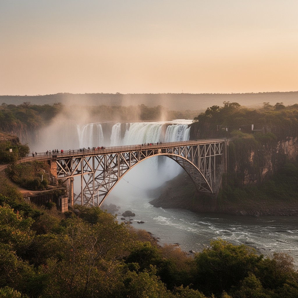 AI-generated illustration of Victoria Falls Bridge