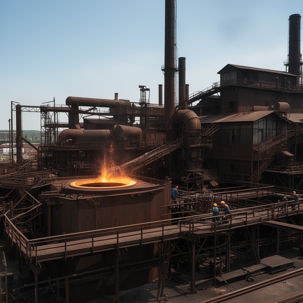 AI-generated illustration of Lorain Steel Company