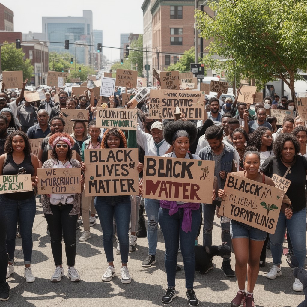 AI-generated illustration of Black Lives Matter Global Network