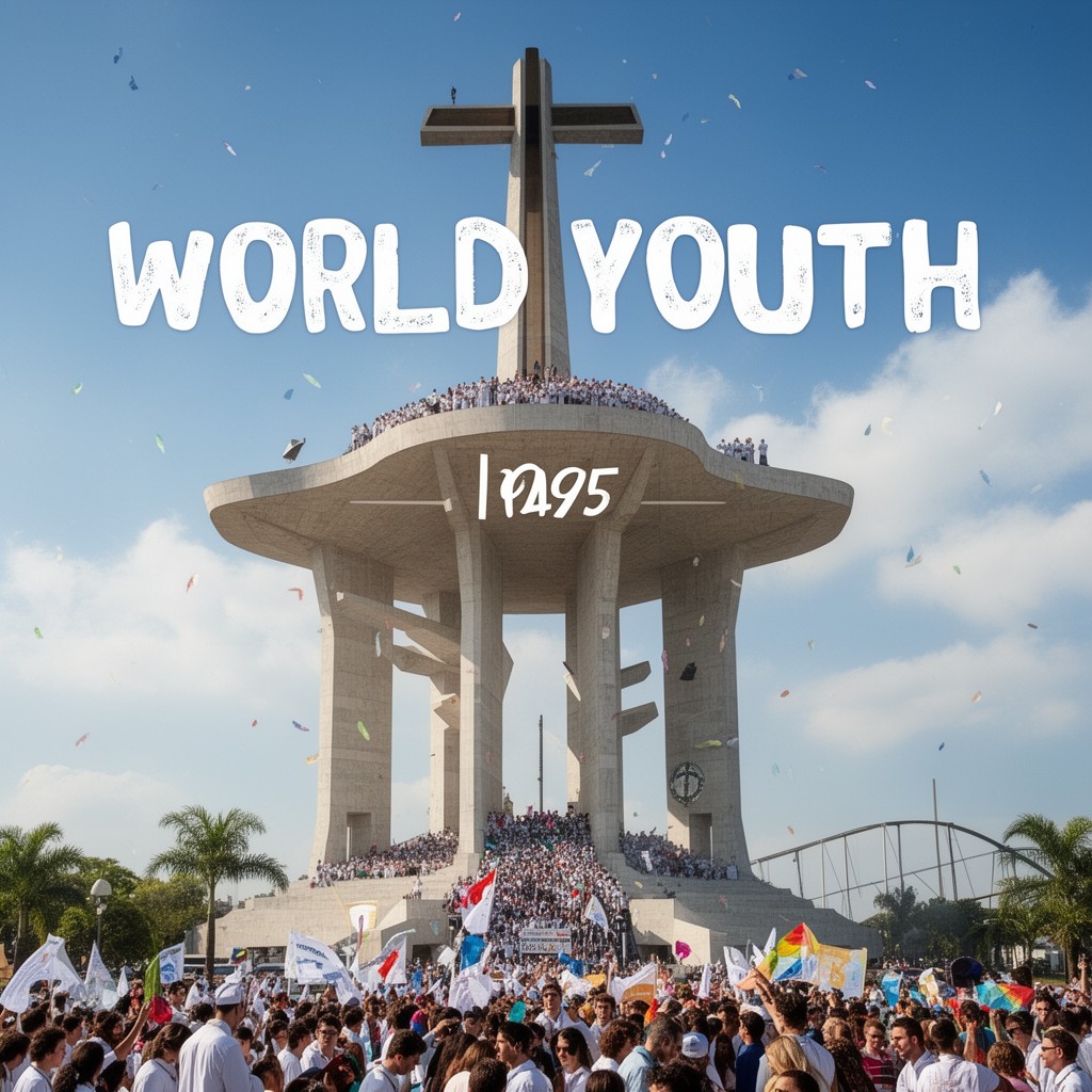 AI-generated illustration of World Youth Day 1985 (inaugural)