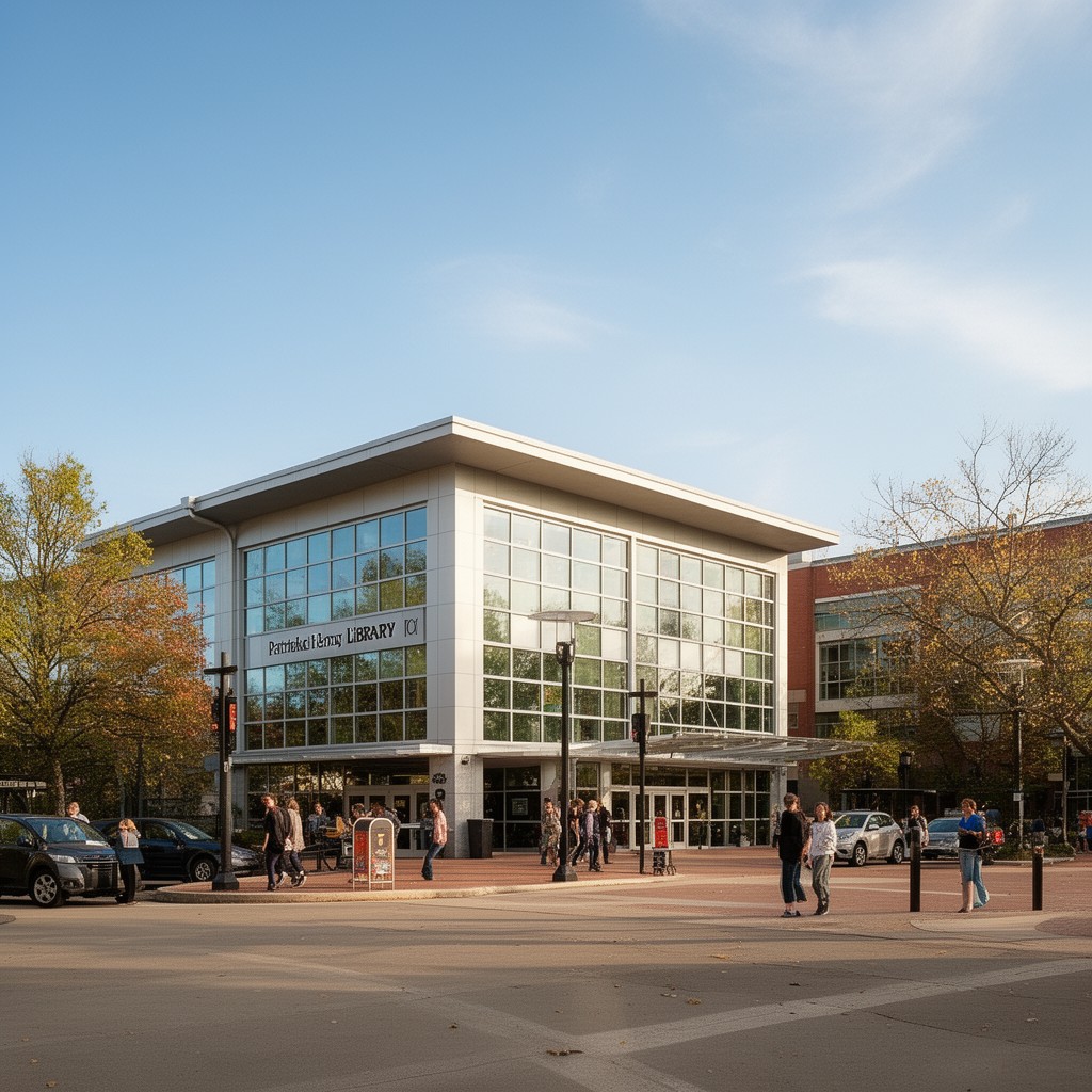 AI-generated illustration of Patrick Henry Library