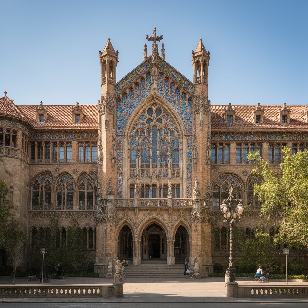 AI-generated illustration of Hospital de Sant Pau