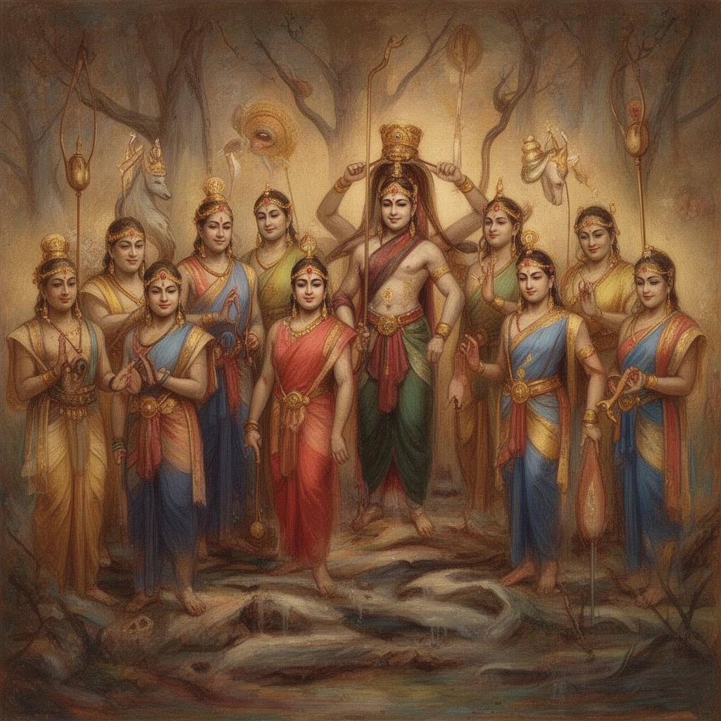 AI-generated illustration of Tirthankaras