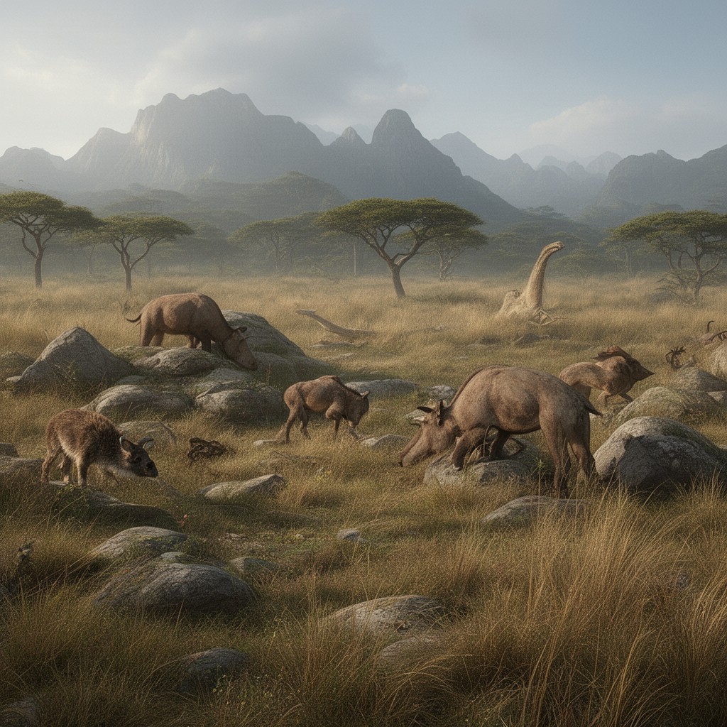 AI-generated illustration of Pliocene epoch