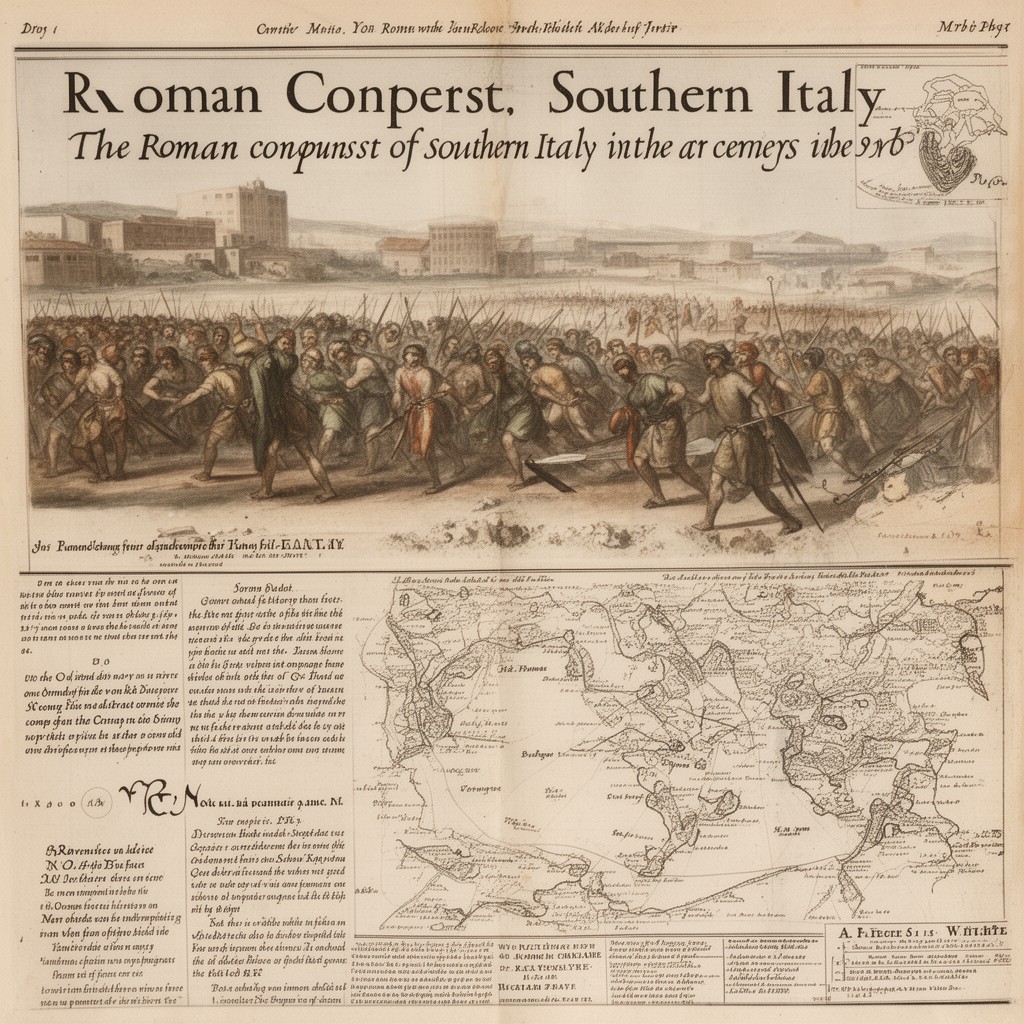 AI-generated illustration of Roman conquest of southern Italy