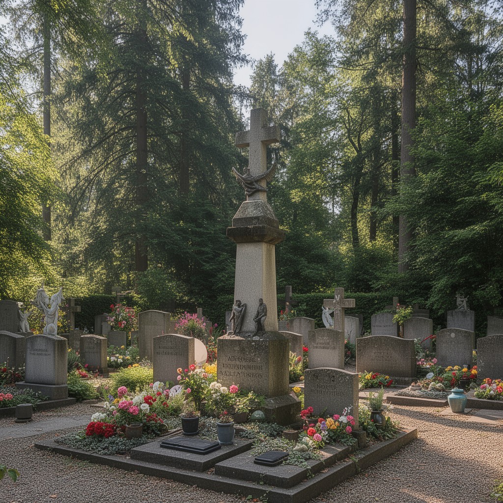 AI-generated illustration of Waldfriedhof Rhöndorf