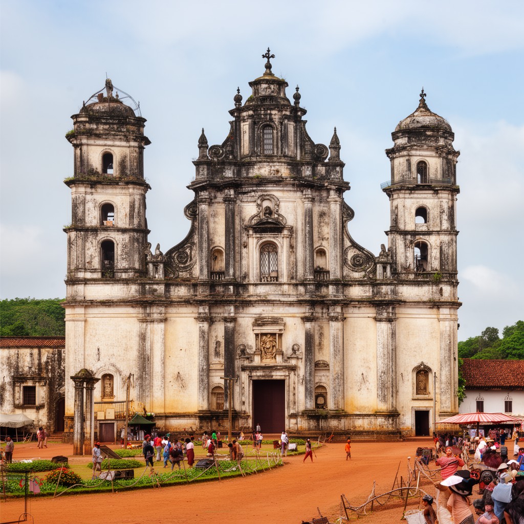 AI-generated illustration of Churches and Convents of Goa
