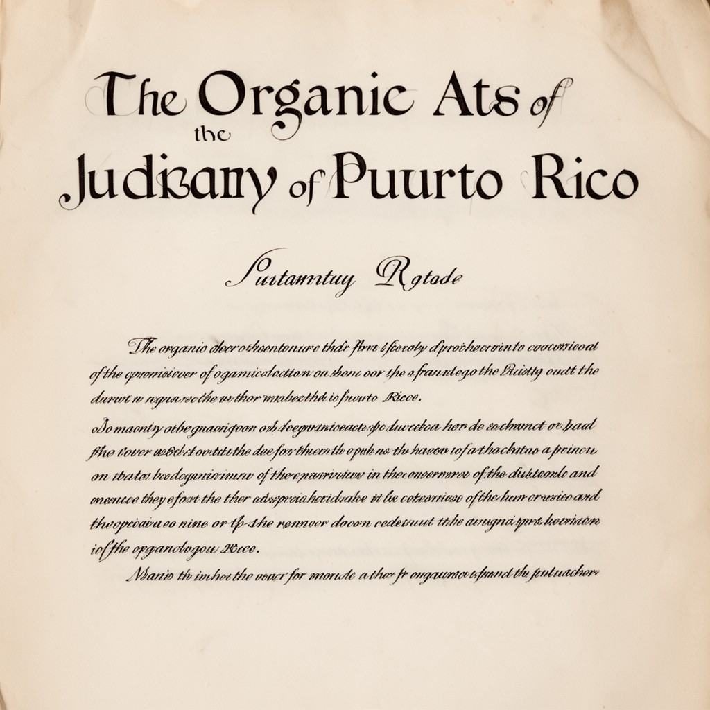 AI-generated illustration of Organic Act of the Judiciary of Puerto Rico