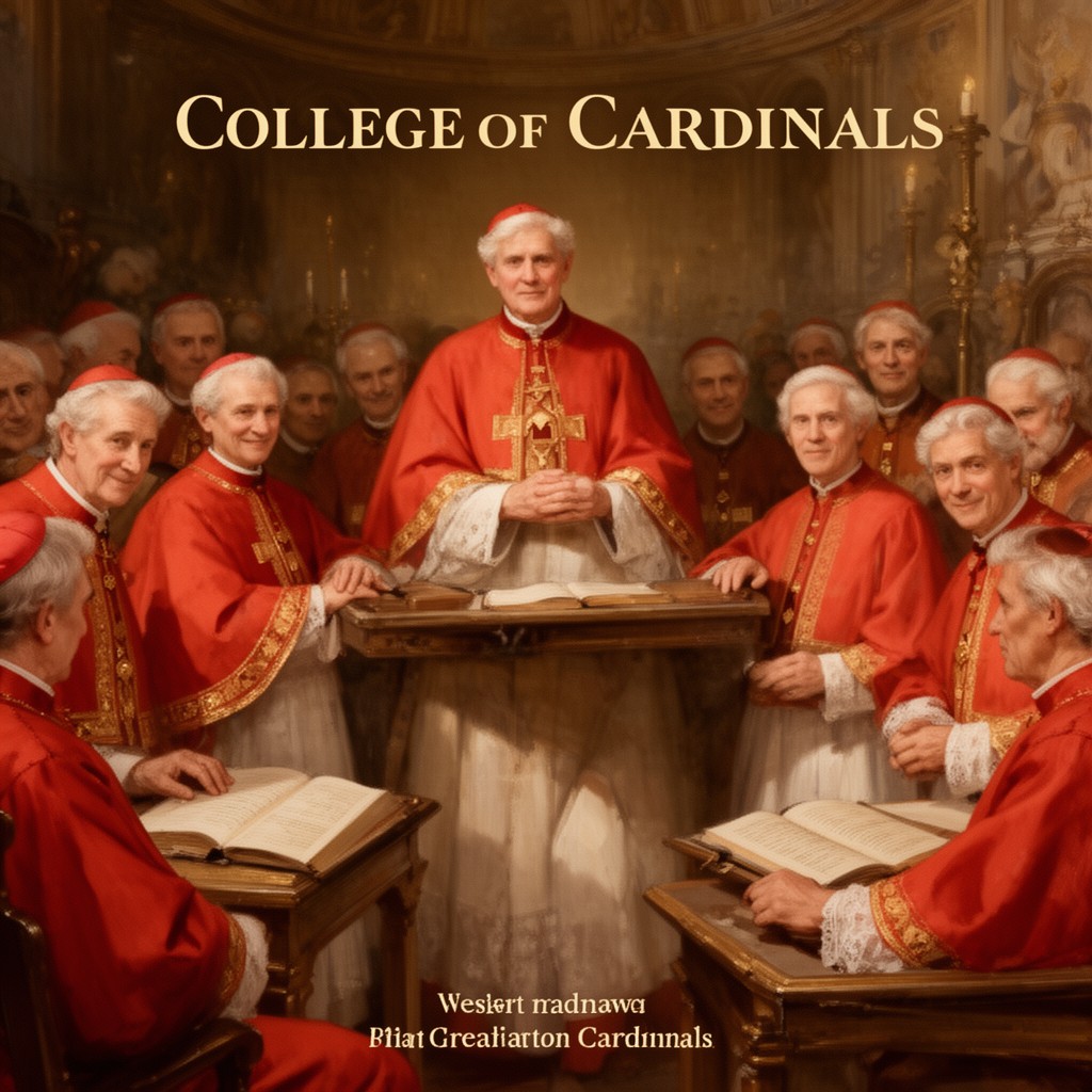 AI-generated illustration of College of Cardinals