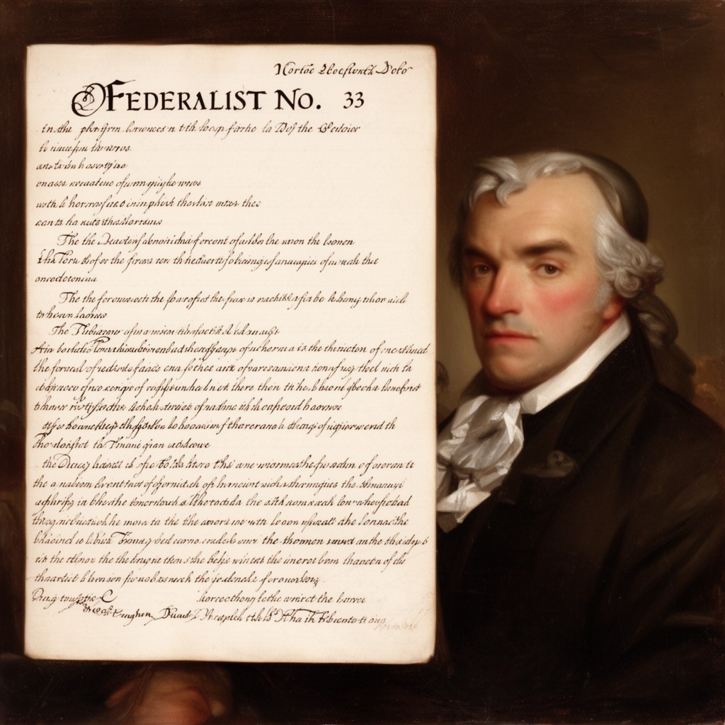 AI-generated illustration of The Federalist No. 33