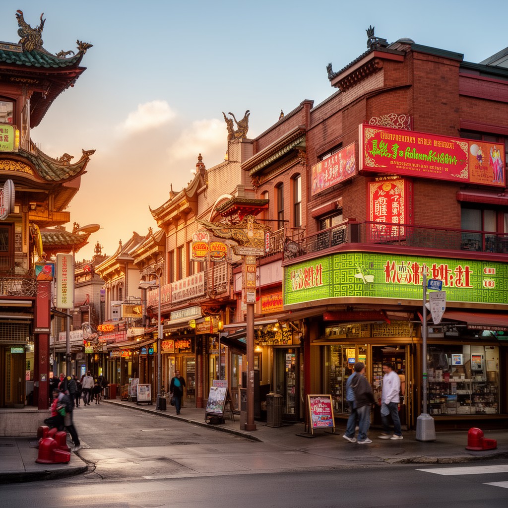 AI-generated illustration of Chinatown