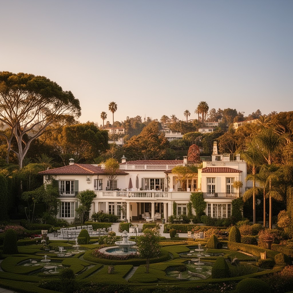 AI-generated illustration of Pickfair, Beverly Hills, California, United States