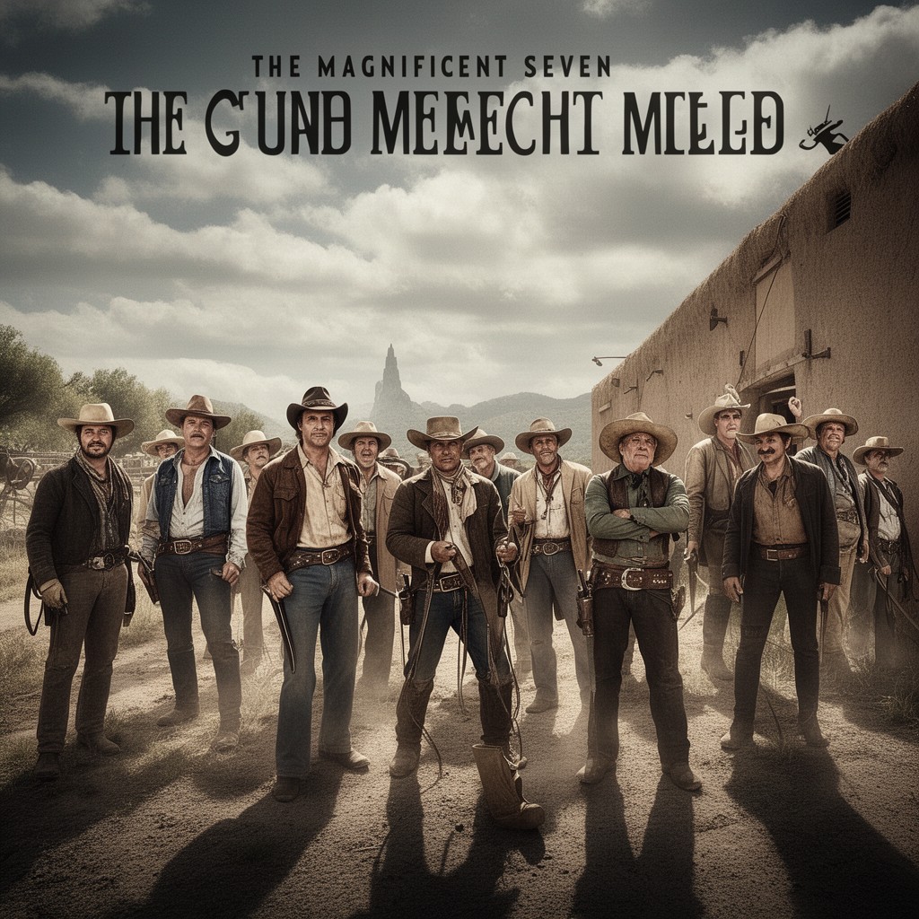 AI-generated illustration of The Magnificent Seven