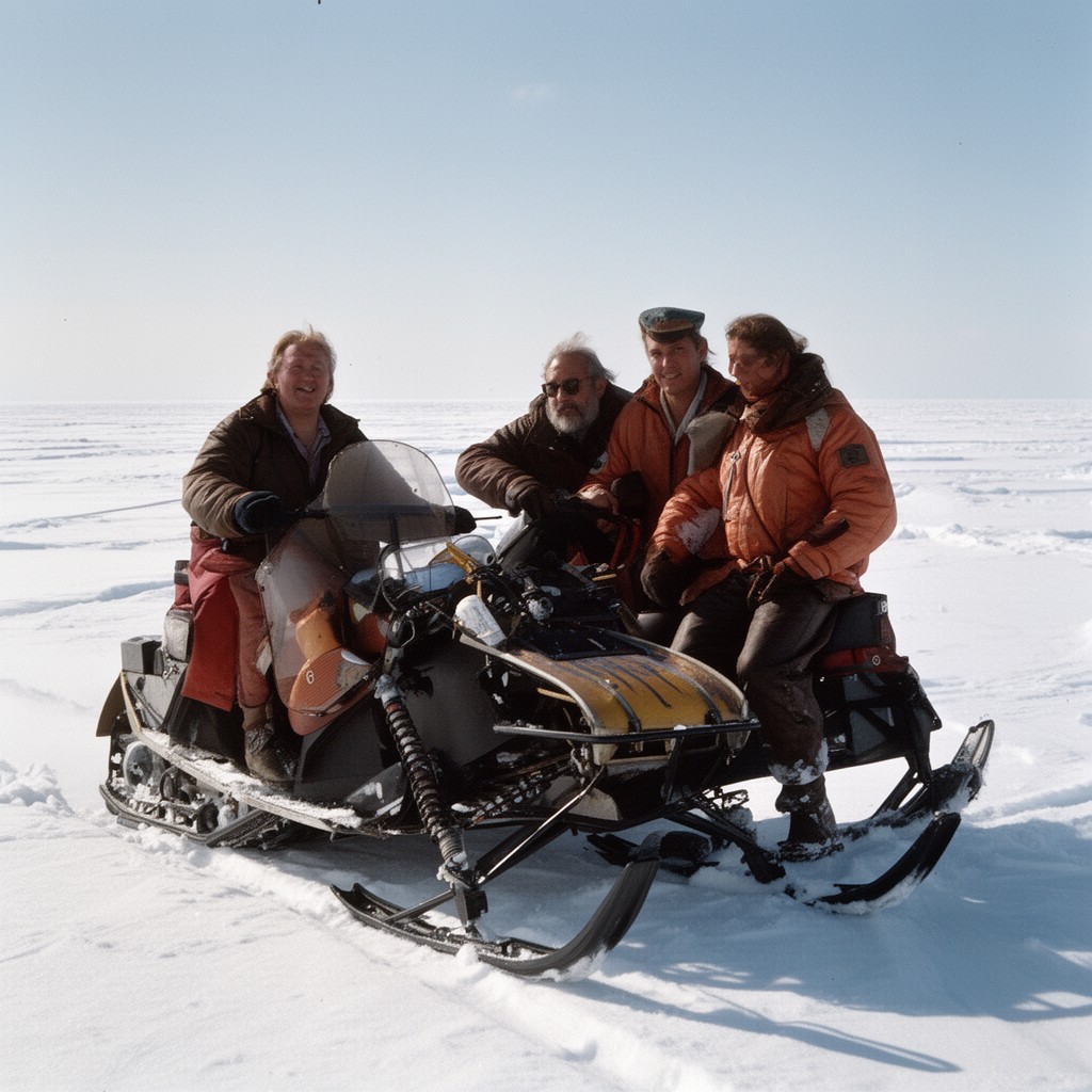 AI-generated illustration of Ralph Plaisted expedition