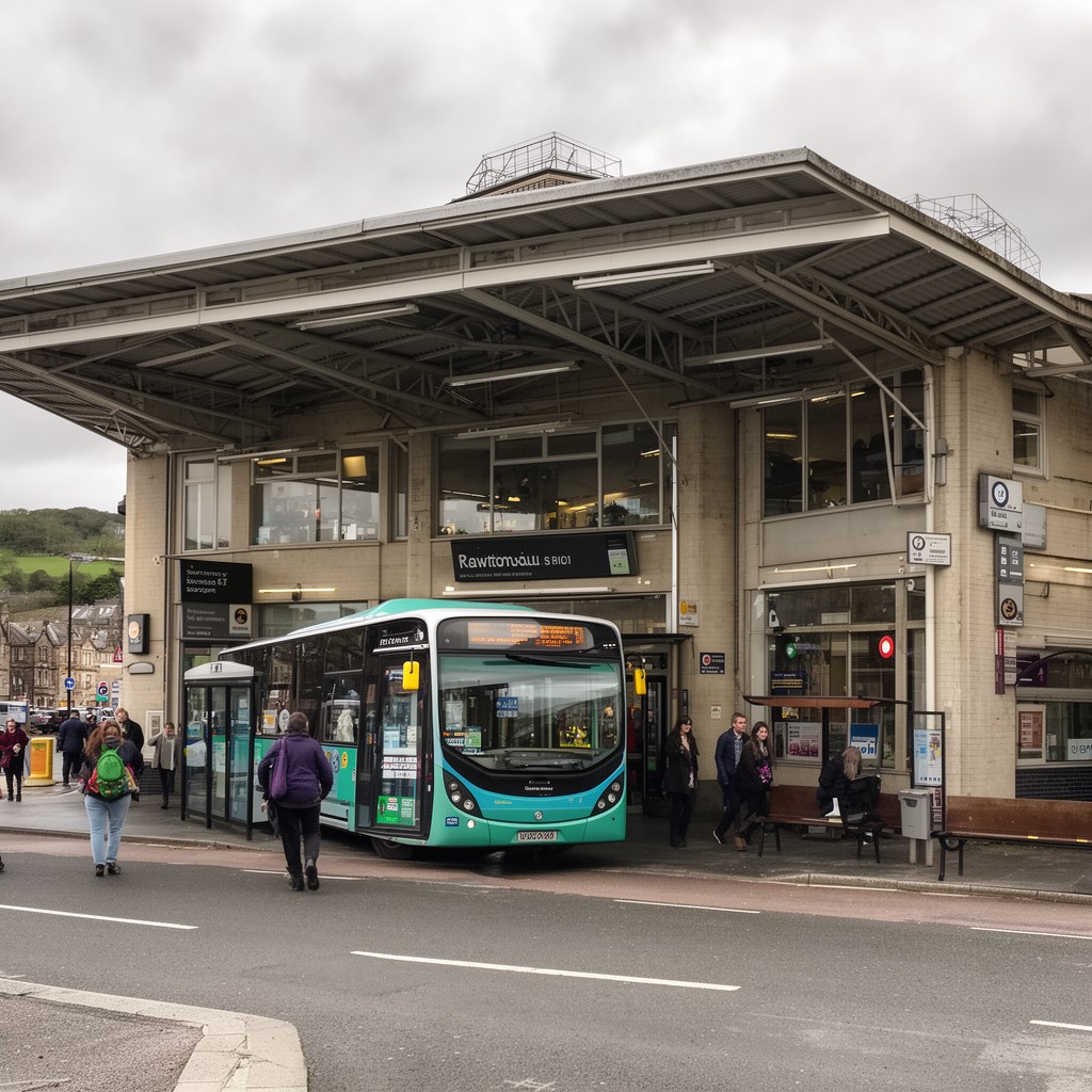 AI-generated illustration of Rawtenstall bus station