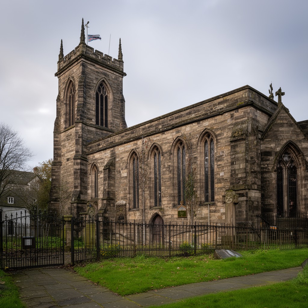 AI-generated illustration of St Mary’s Church, Rawtenstall