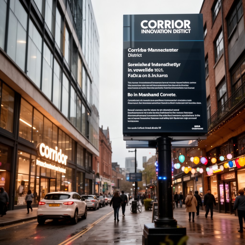 AI-generated illustration of Corridor Manchester innovation district
