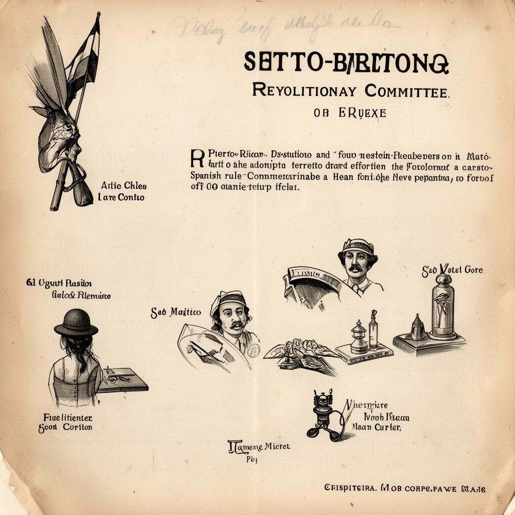 AI-generated illustration of Puerto Rican Revolutionary Committee
