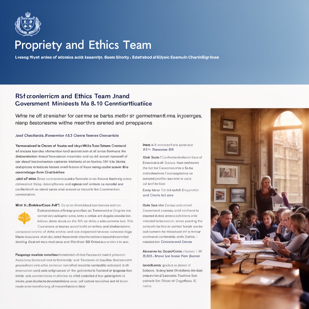 AI-generated illustration of Propriety and Ethics Team