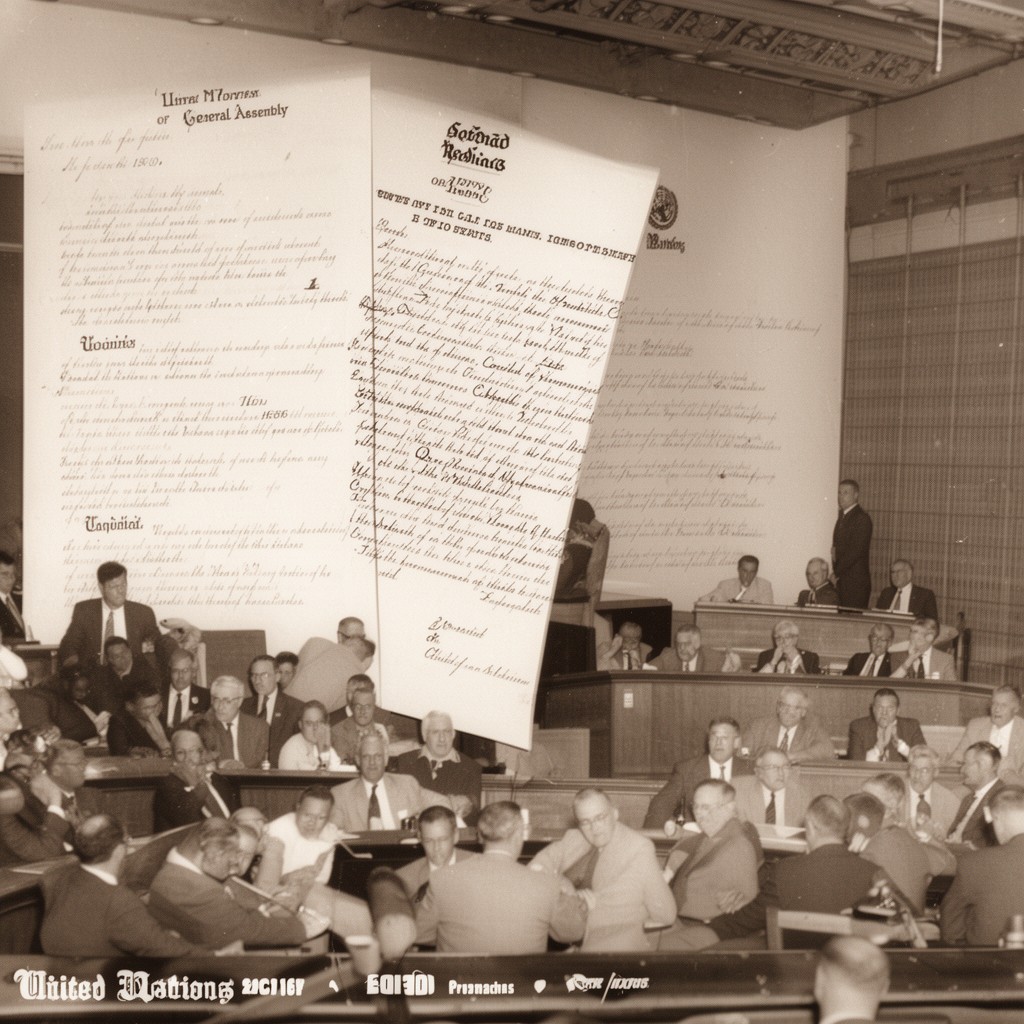 AI-generated illustration of United Nations General Assembly resolution 2200A (XXI)