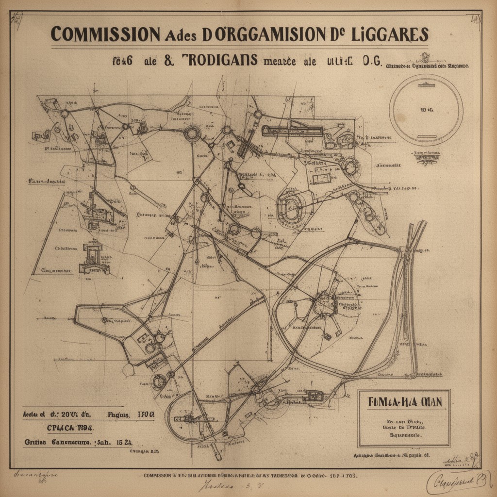 AI-generated illustration of Commission d’Organisation des Régions Fortifiées