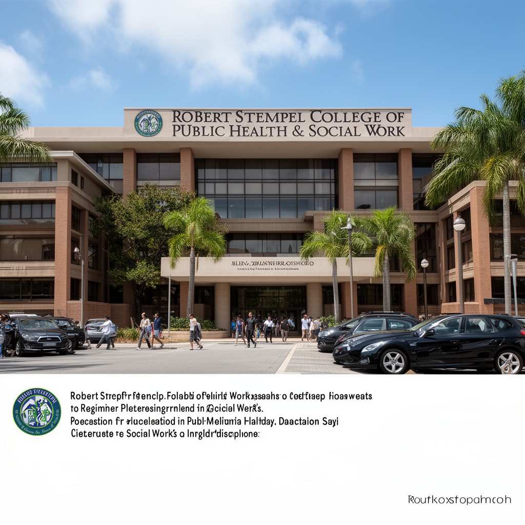 AI-generated illustration of Robert Stempel College of Public Health & Social Work