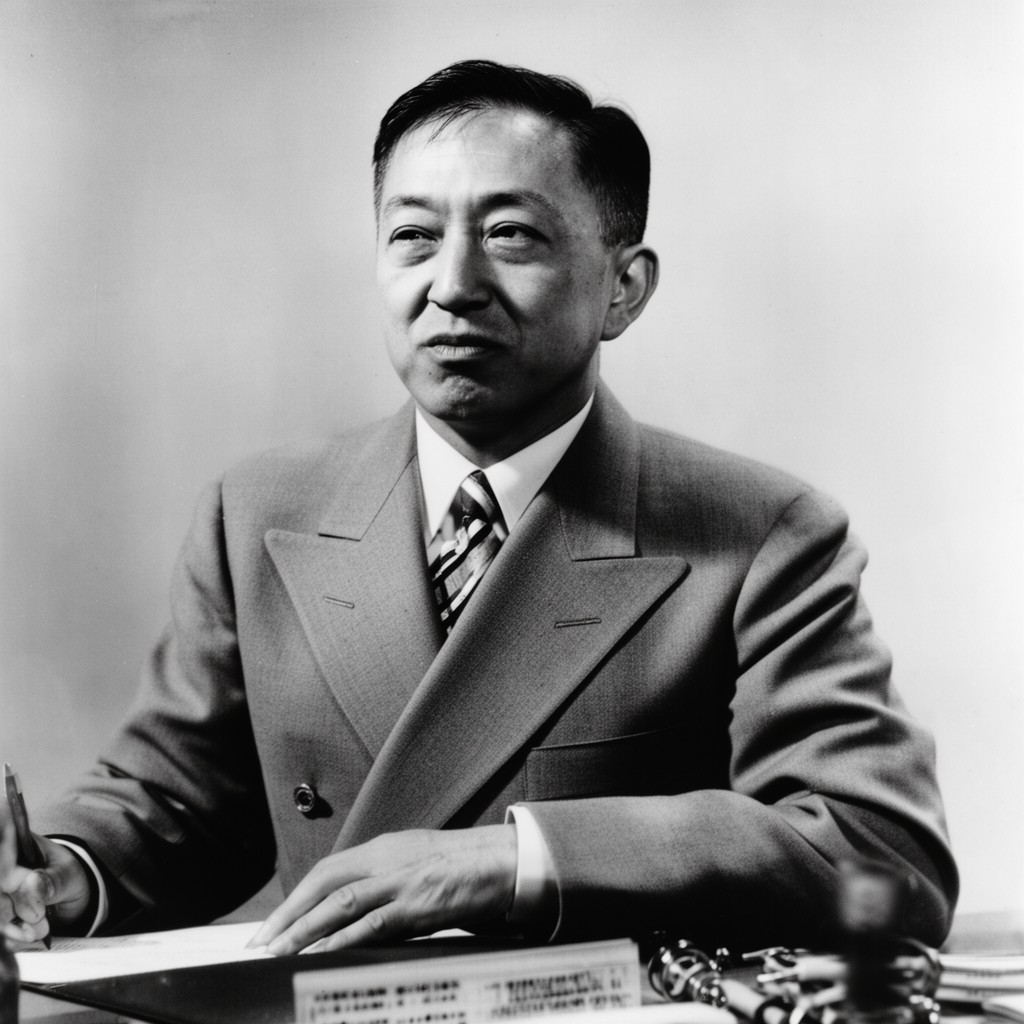 AI-generated illustration of Mineichi Koga