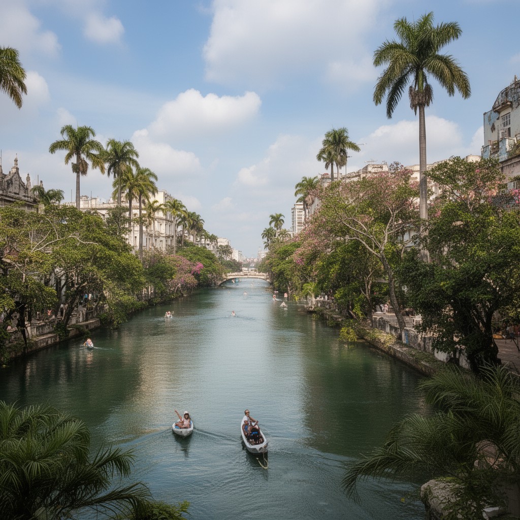 AI-generated illustration of Río Almendares