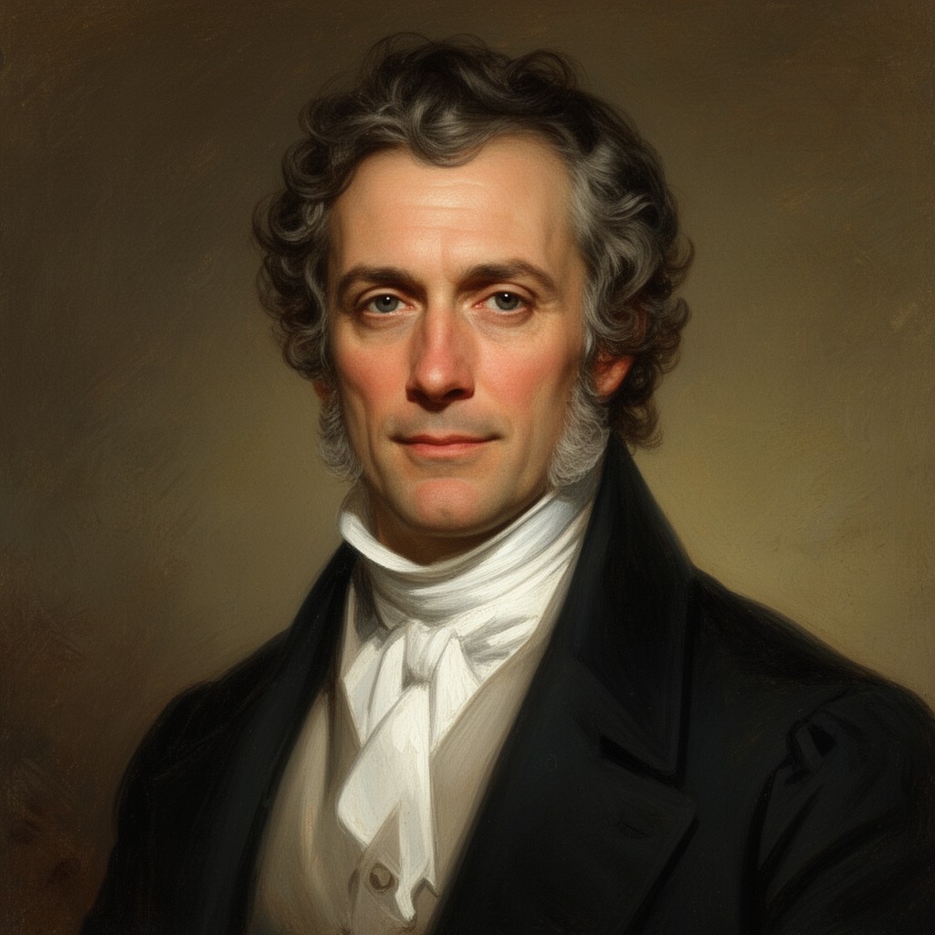 AI-generated illustration of Albert Gallatin