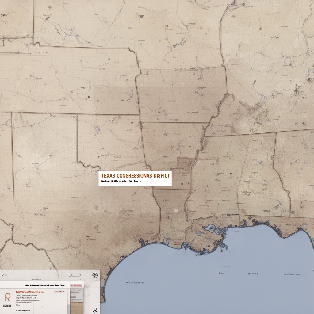 AI-generated illustration of Texas's 14th congressional district