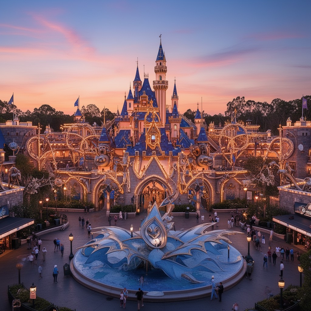AI-generated illustration of Disneyland Resort