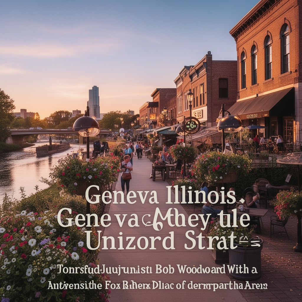AI-generated illustration of Geneva, Illinois, United States