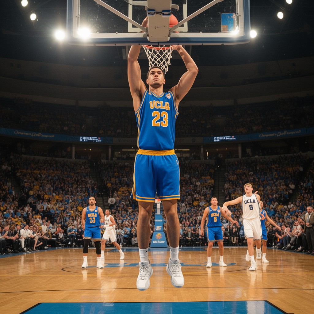 AI-generated illustration of UCLA Bruins men’s basketball