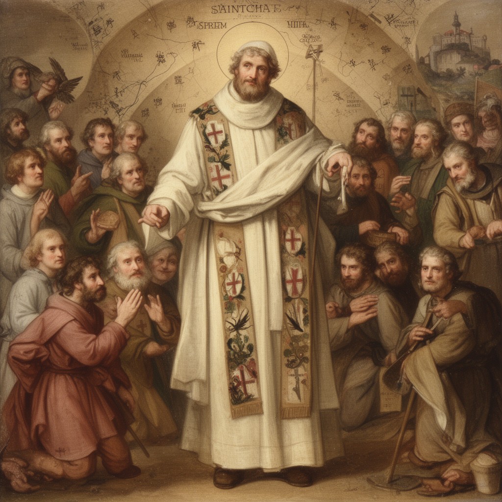 AI-generated illustration of Saint Chad